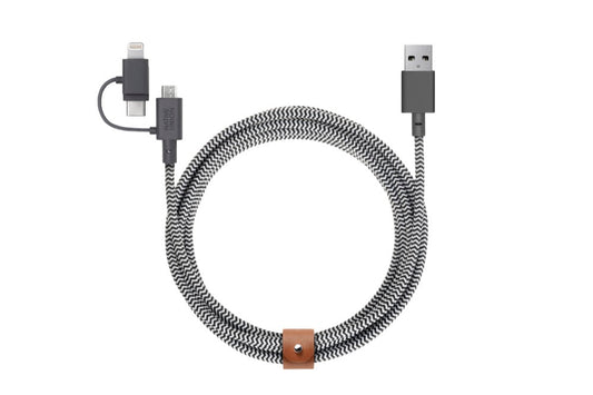 Native Union 2 m Universal Belt kabel - Zebrastripet