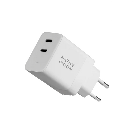 Native Union 35W Duo GaN Vegglader - Hvit