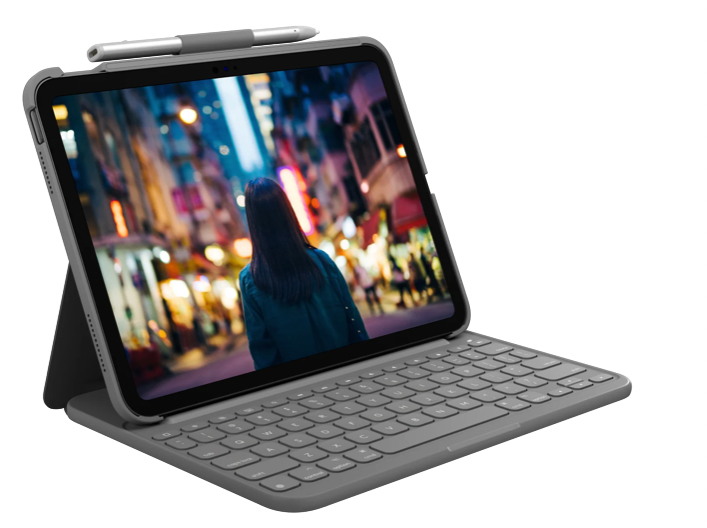 Logitech Slim Folio Tastatur til iPad 10,9"