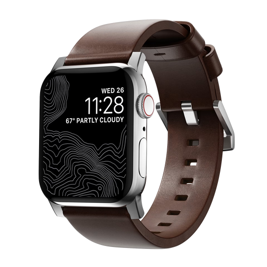 Nomad 44/42 mm moderne skinnrem med blank spenne - Brun