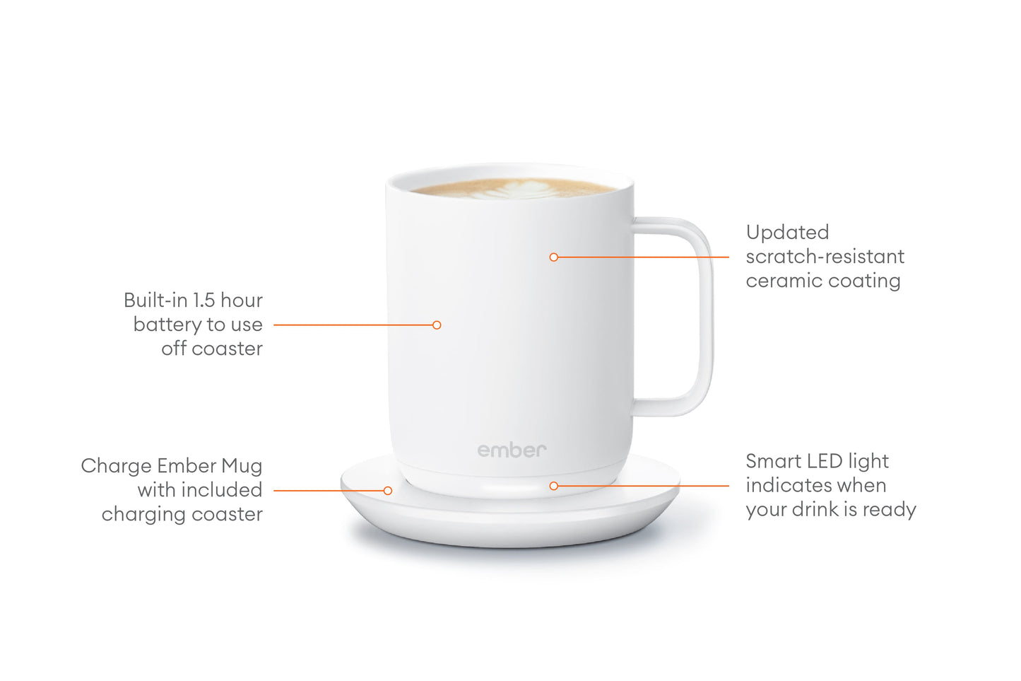 Ember Mug 2 termokrus 295 ml - Hvit
