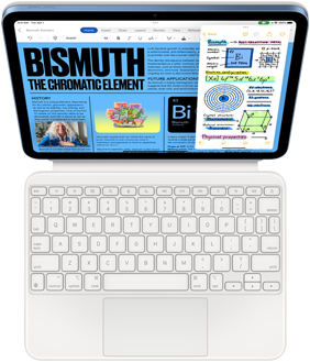 Slide Over med Pages og Notater-appen på iPad.