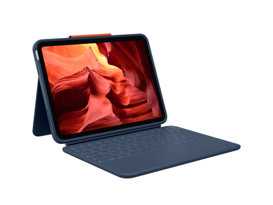 Logitech Rugged Combo 4 Tastatur til iPad A16 / (10. gen.) - Blå