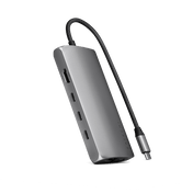 Satechi USB-C 8K Multiport Adapter med Ethernet V3 - Stellargrå