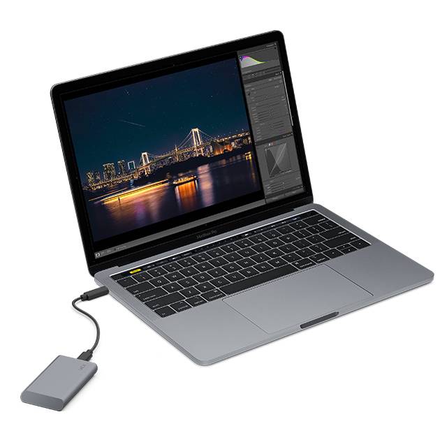 LaCie Mobile Secure Ekstern SSD Harddisk med USB-C (1TB)