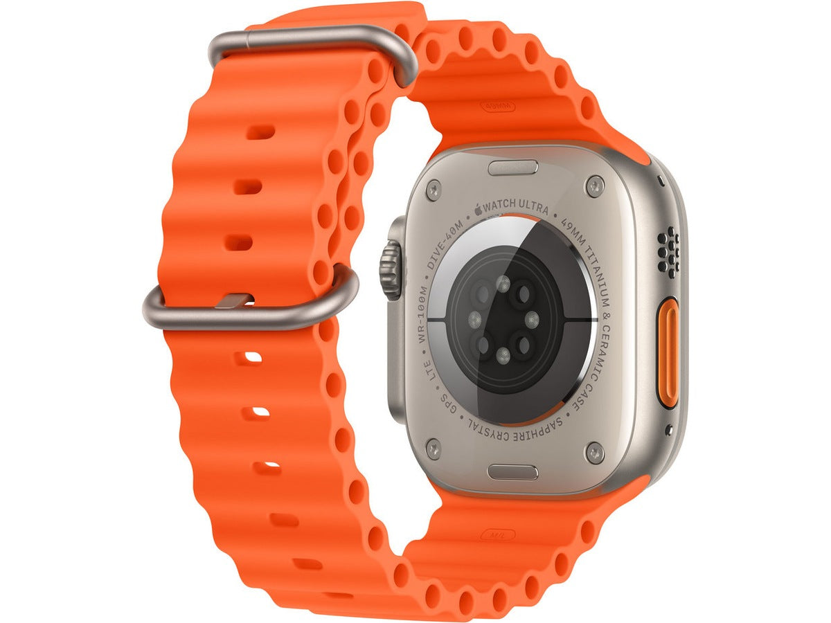 Apple Watch Ultra 2 GPS + Cellular 49mm Natural Titanium Case with Orange Ocean Band