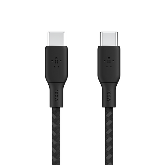 Belkin USB-C til USB-C 100W Vevd Ladekabel 3m - Svart