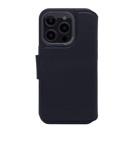 Decoded Lommebokdeksel i skinn med MagSafe til iPhone 14 Pro Max - Navy
