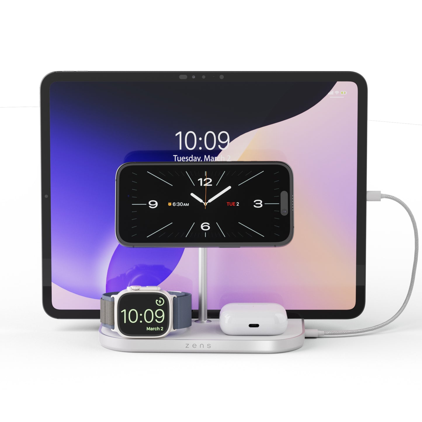 Zens 4-i-1 Qi2 Ladestasjon