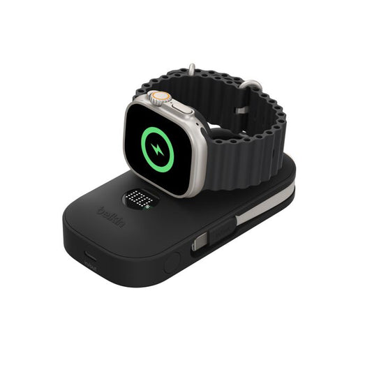 Belkin BoostCharge Pro 10 000 mAh Powerbank med Apple Watch-lader - Svart