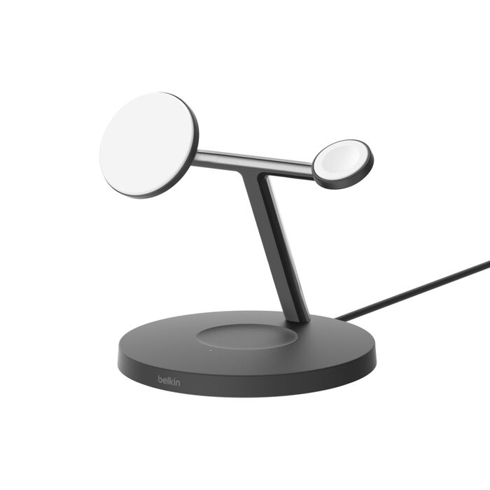 Belkin BoostCharge Pro 3-i-1 Qi2 Trådløst Ladestativ 15W - Svart