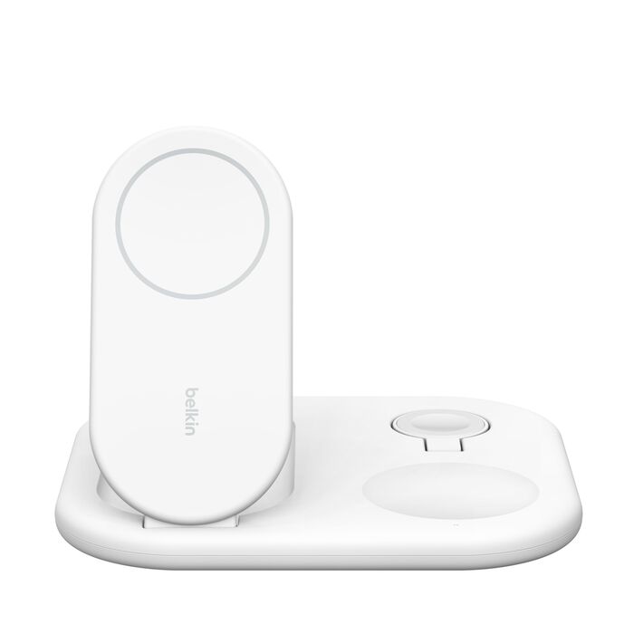 Belkin BoostCharge 3-i-1 Trådløst Qi2 Ladestativ - Hvit