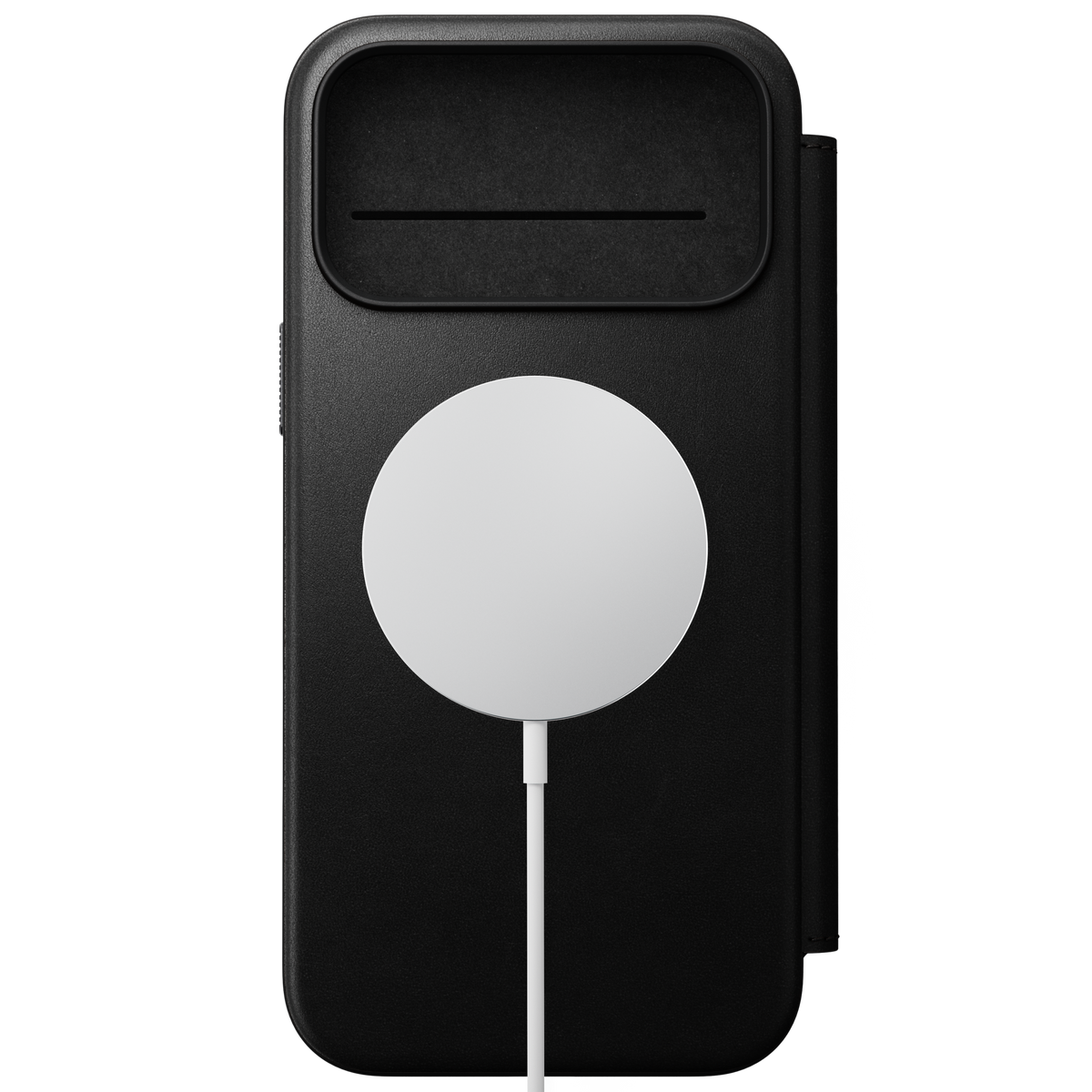Nomad Lommebokdeksel i skinn med MagSafe til iPhone 18 Pro Max - Svart