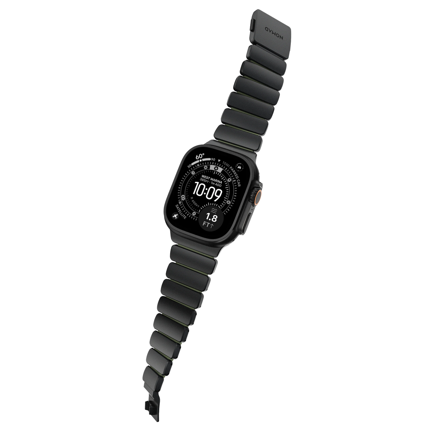 Nomad 49/46 mm Stratos Band Reim - Black Titanium/Forest
