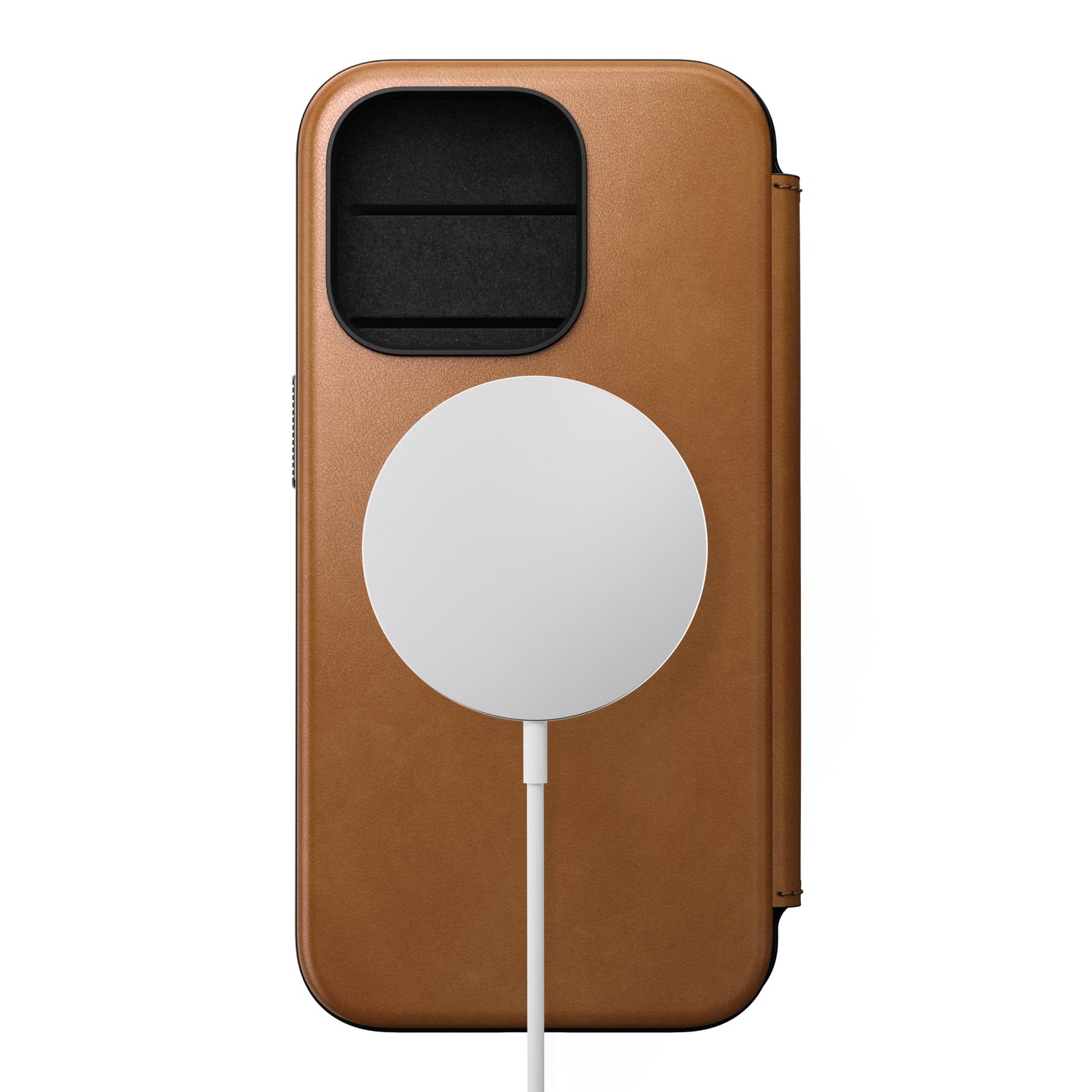 Nomad Modern Folio MagSafe Skinnetui til iPhone 15 Pro - Tan