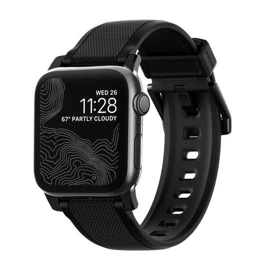 Nomad 46/45mm Rugged Strap reim - Svart