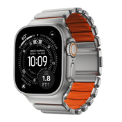 Nomad 49/46 mm Stratos Band Reim - Natural Titanium/Ultra Orange