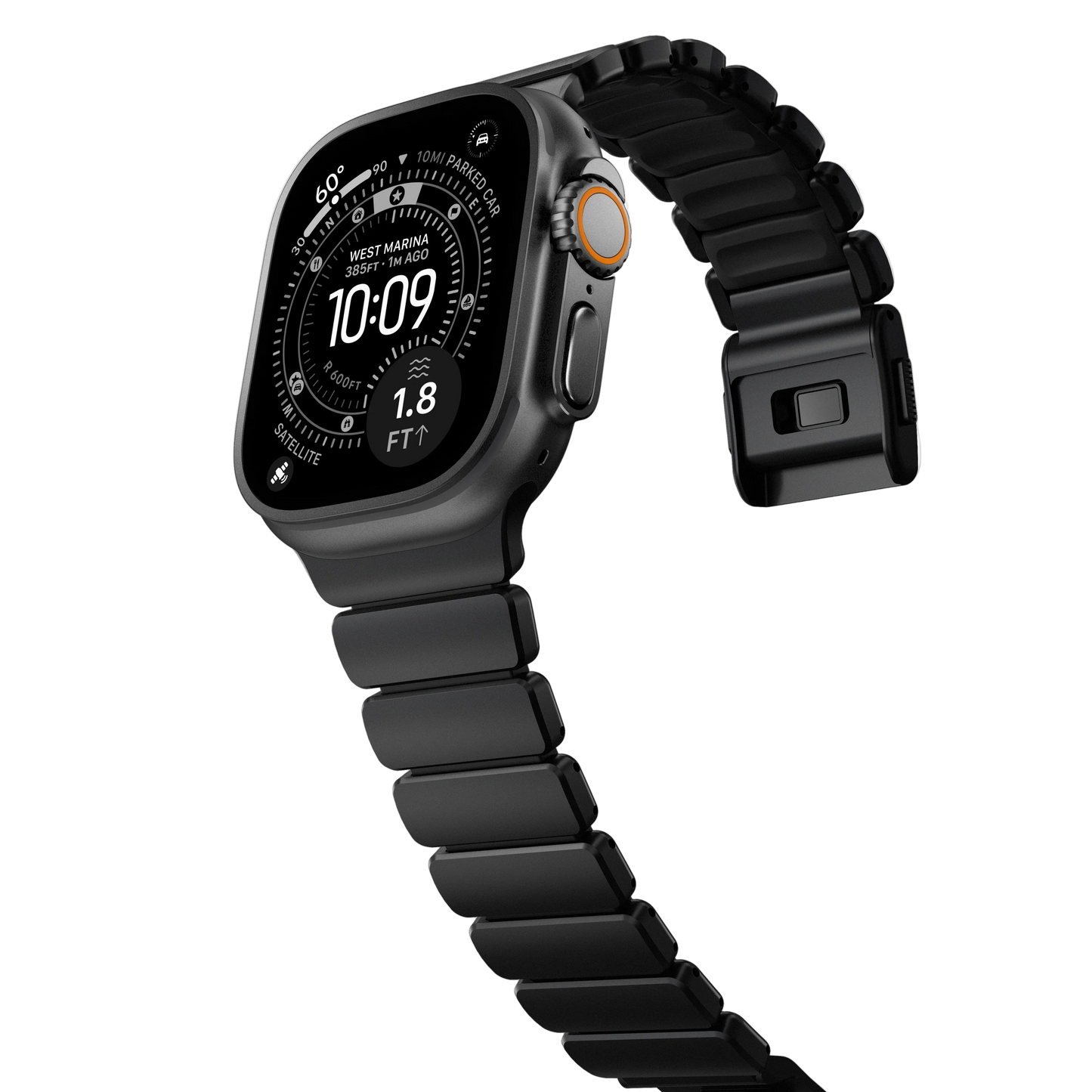 Nomad 49/46 mm Stratos Band Reim - Black Titanium/Black