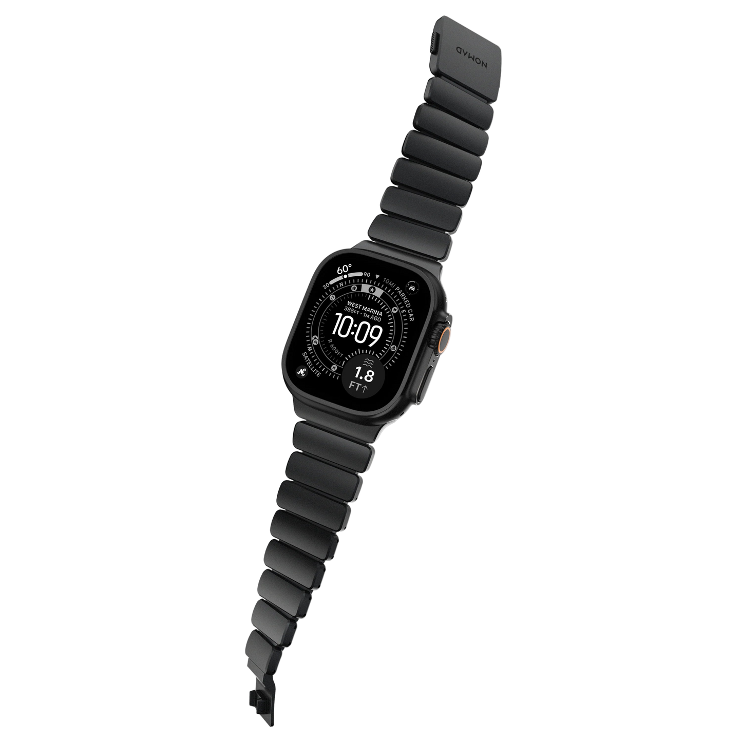 Nomad 49/46 mm Stratos Band Reim - Black Titanium/Black