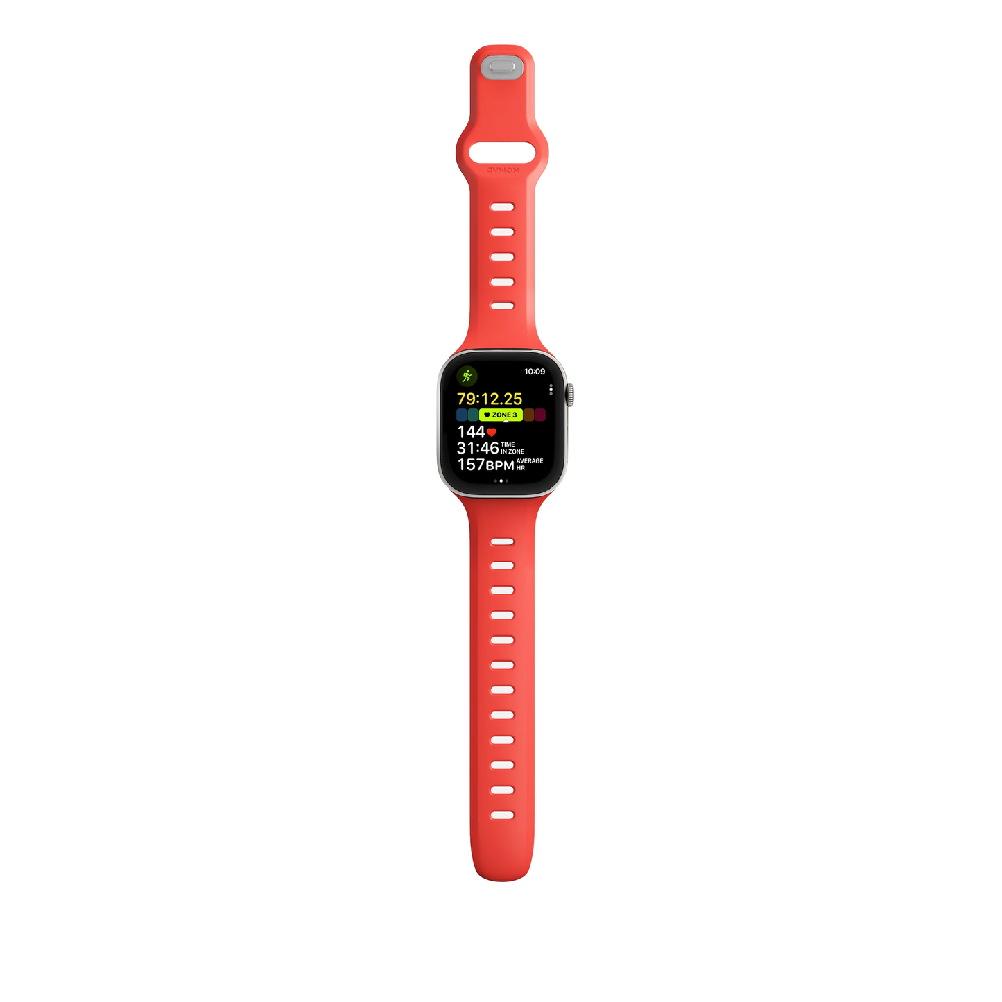 Nomad 42mm Tempo Silikonreim - Rød