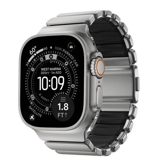 Nomad 49/46 mm Stratos Band Reim - Natural Titanium/Black