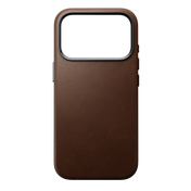 Nomad Traditional MagSafe Skinndeksel til iPhone 18 Pro - Brun