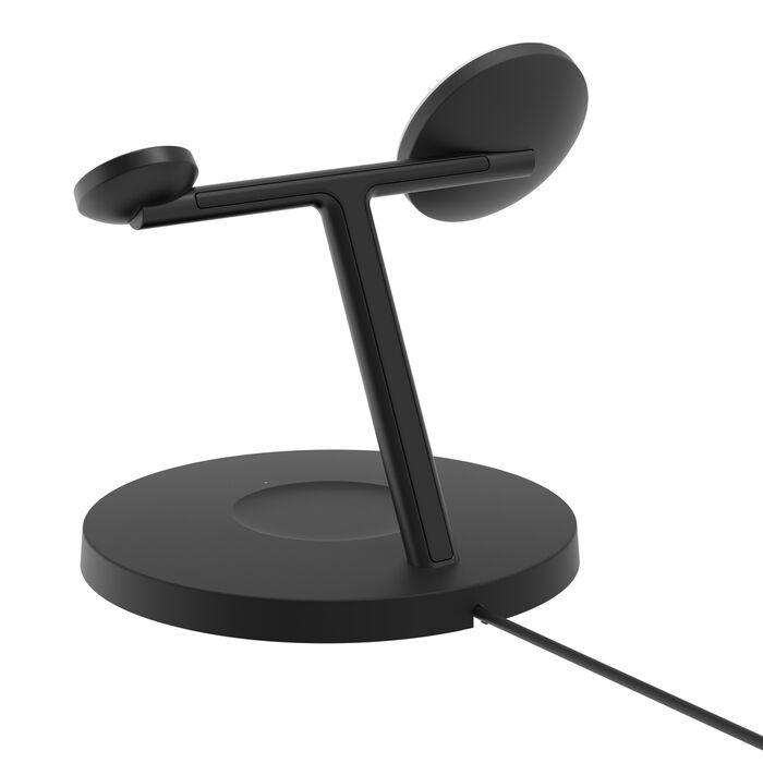 Belkin BoostCharge Pro 3-i-1 Qi2 Trådløst Ladestativ 15W - Svart