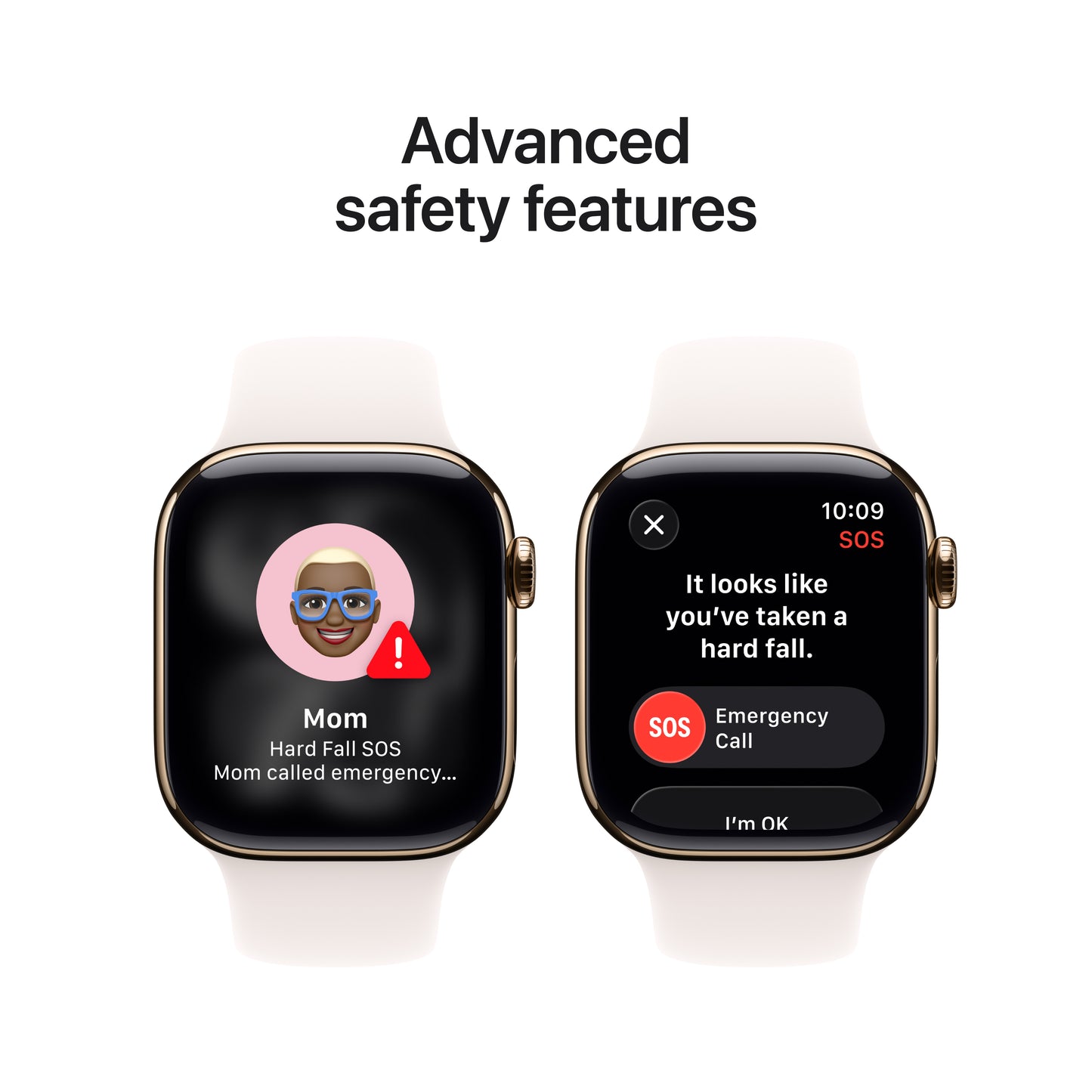 Apple Watch Series 11 GPS + Cellular 46mm Gold Titanium Case with Light Blush Sport Band - M/L