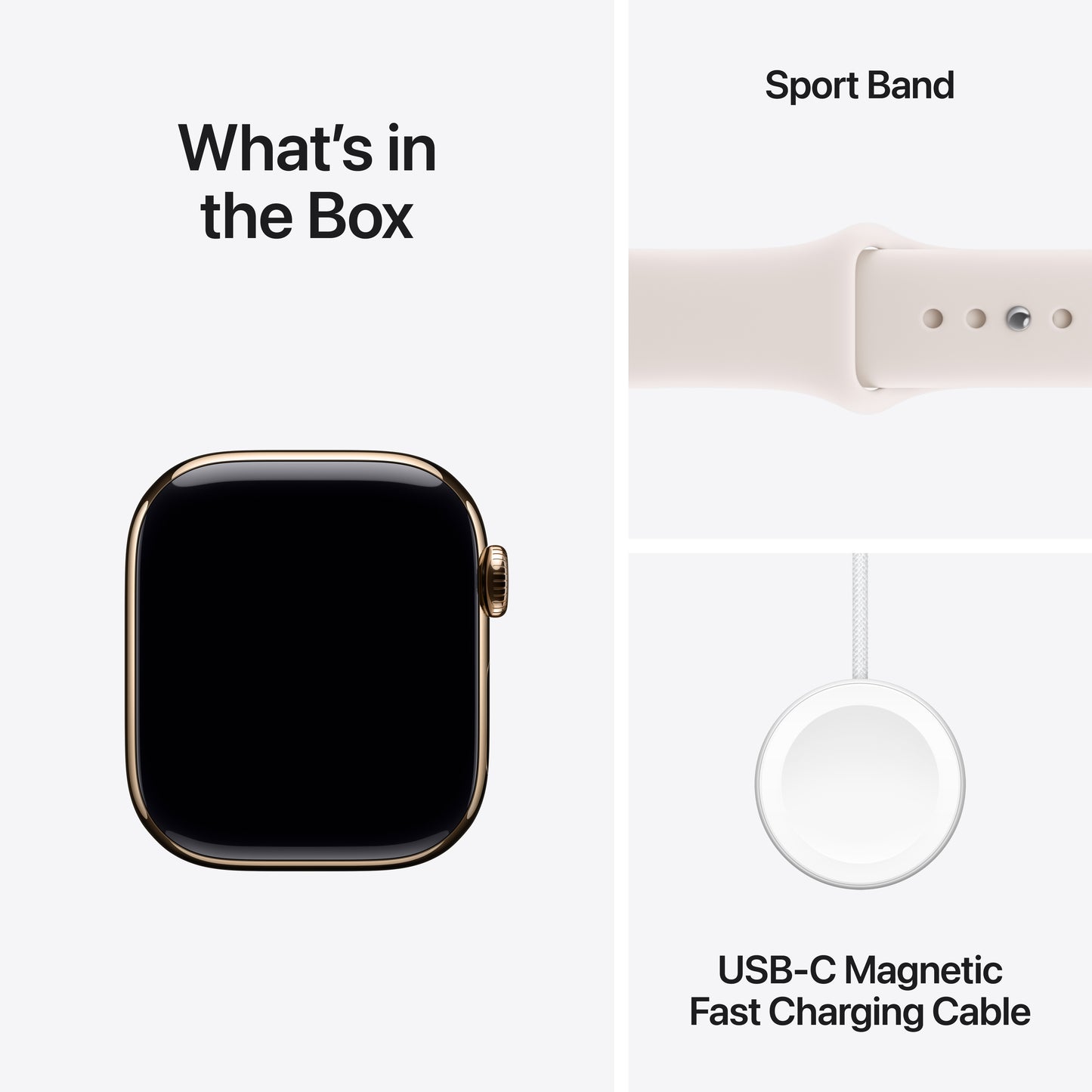 Apple Watch Series 11 GPS + Cellular 46mm Gold Titanium Case with Light Blush Sport Band - M/L