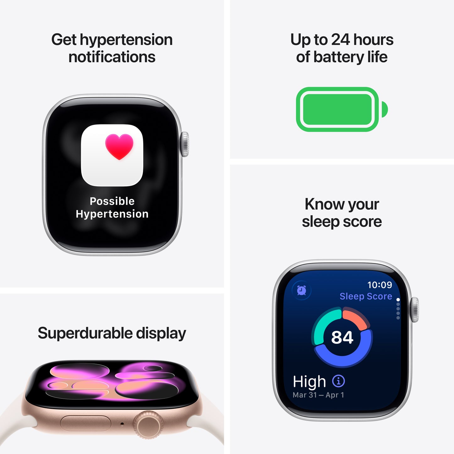 Apple Watch Series 11 GPS + Cellular 42mm Natural Titanium Case with Stone Grey Sport Band - S/M