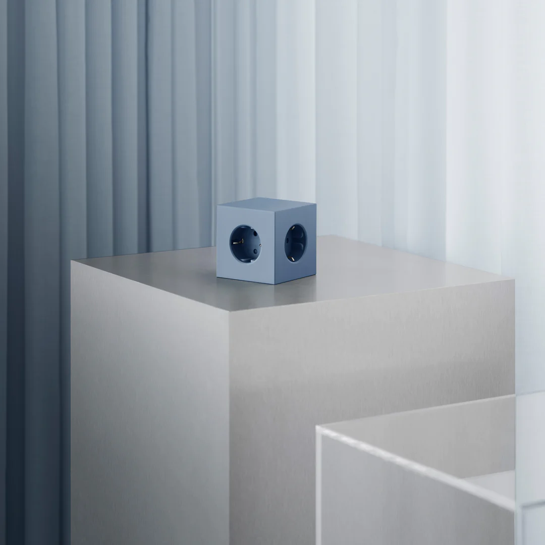 Avolt Square 1 30W Dual USB-C Stikkontaktforlenger - Haiblå