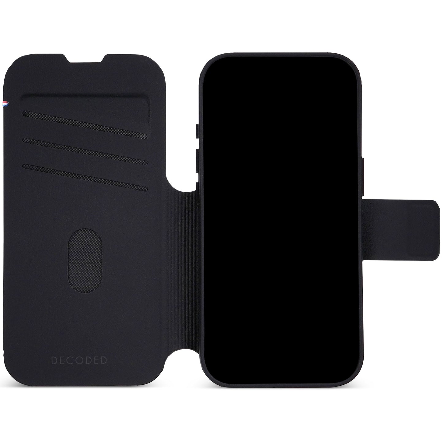 Decoded Lommebokdeksel i silikon med MagSafe til iPhone 18 Pro - Phantom Black