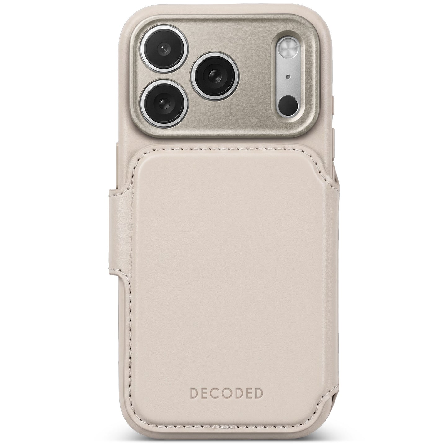 Decoded Lommebokdeksel i skinn med MagSafe til iPhone 18 Pro - Taupe