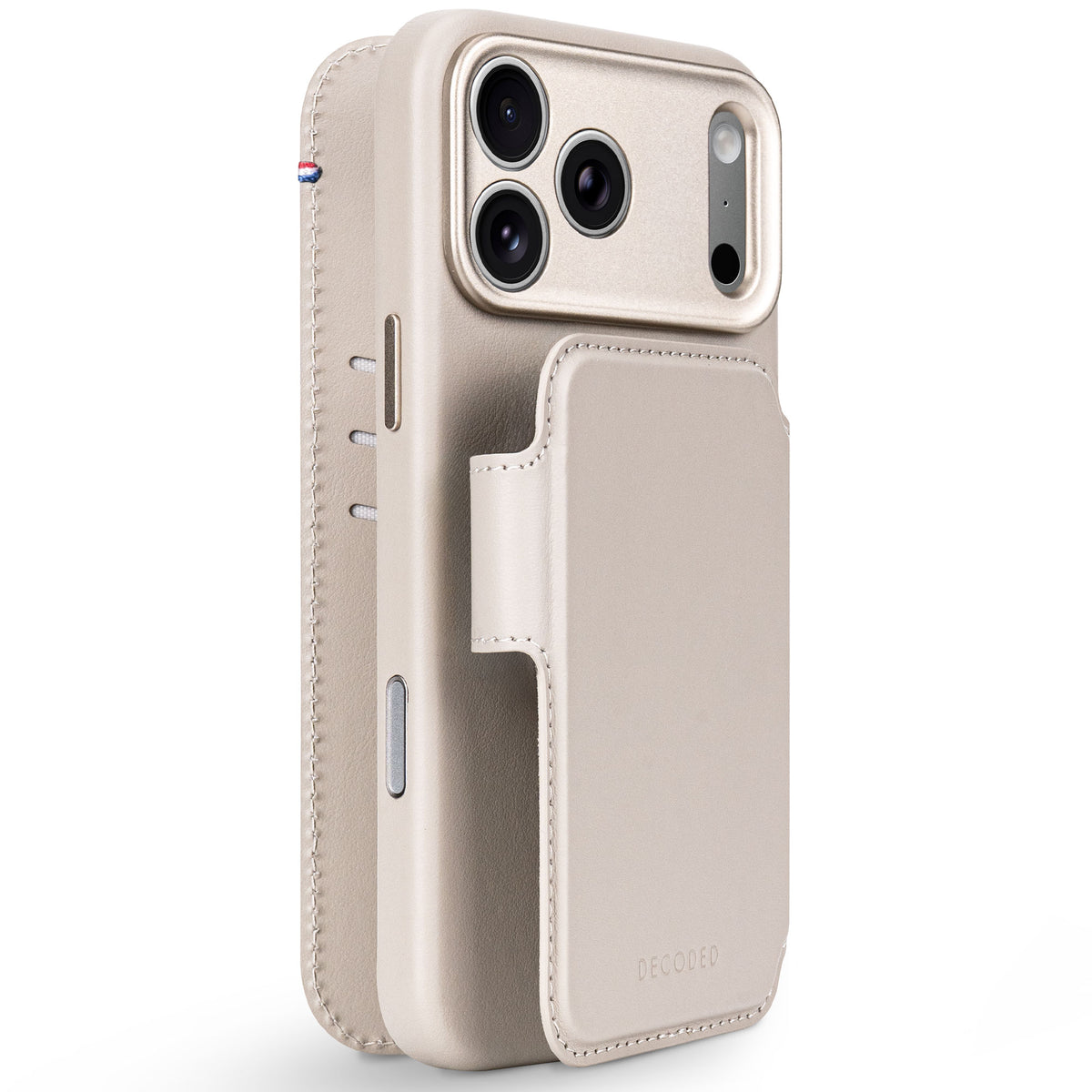 Decoded Lommebokdeksel i skinn med MagSafe til iPhone 18 Pro - Taupe