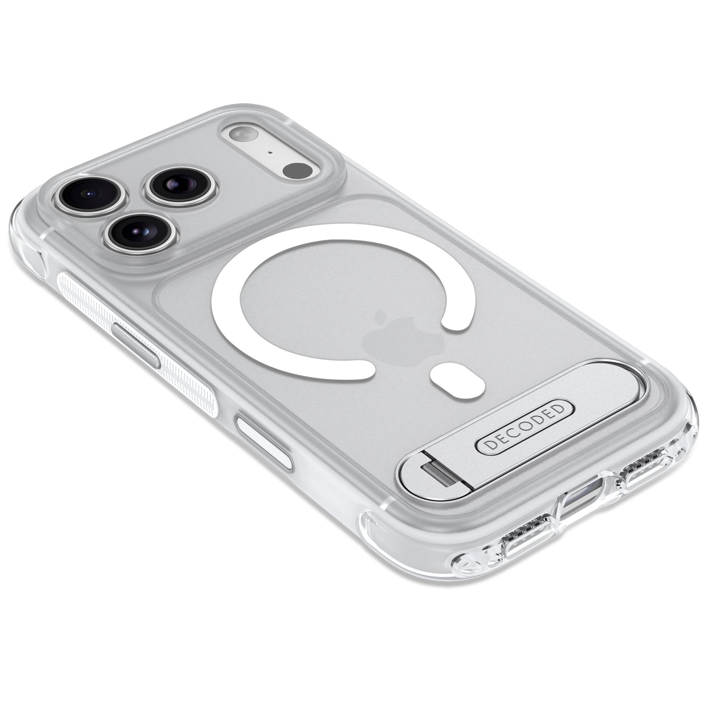 Decoded Hybrid MagSafe Deksel med Stativ til iPhone 18 Pro Max - Frostet hvit