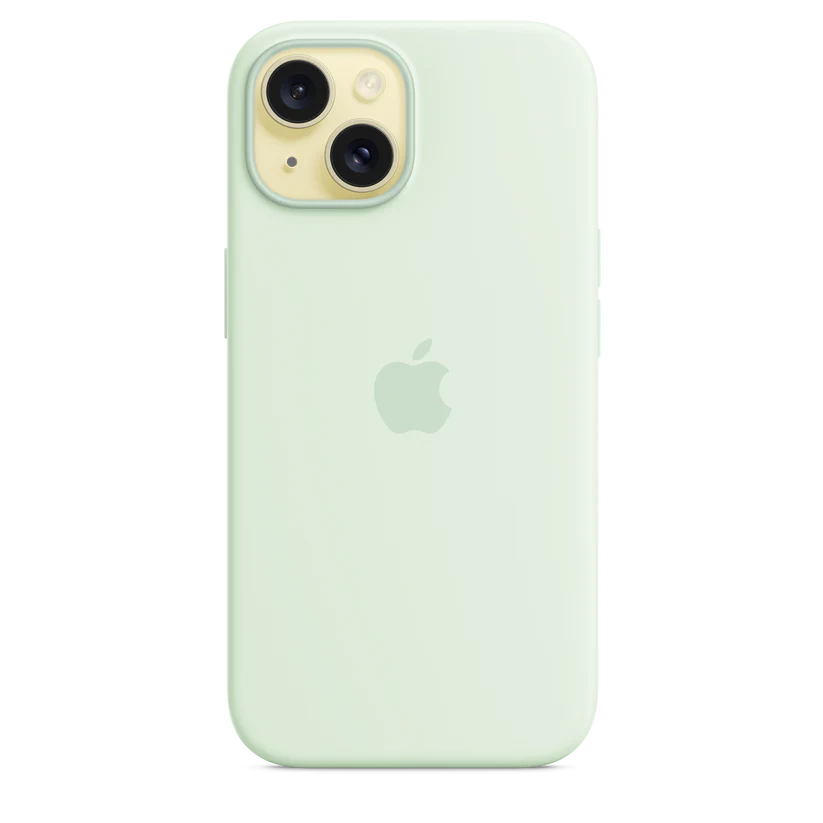 Apple Silikondeksel med MagSafe til iPhone 15 - Soft Mint