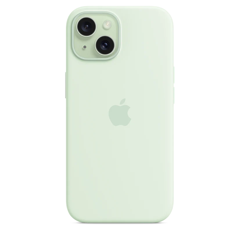 Apple Silikondeksel med MagSafe til iPhone 15 - Soft Mint