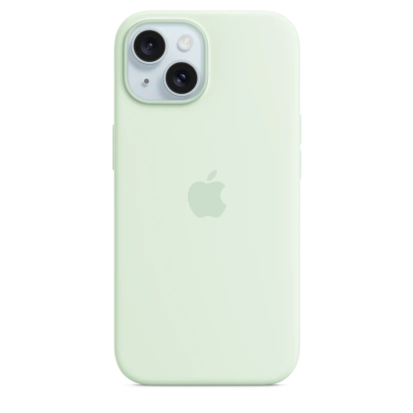 Apple Silikondeksel med MagSafe til iPhone 15 - Soft Mint