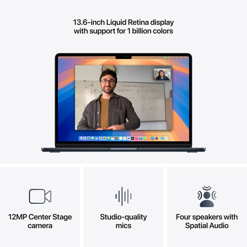 MacBook Air 13-tommer M4 512GB SSD 16GB Minne med Internasjonalt engelsk tastatur - Midnatt