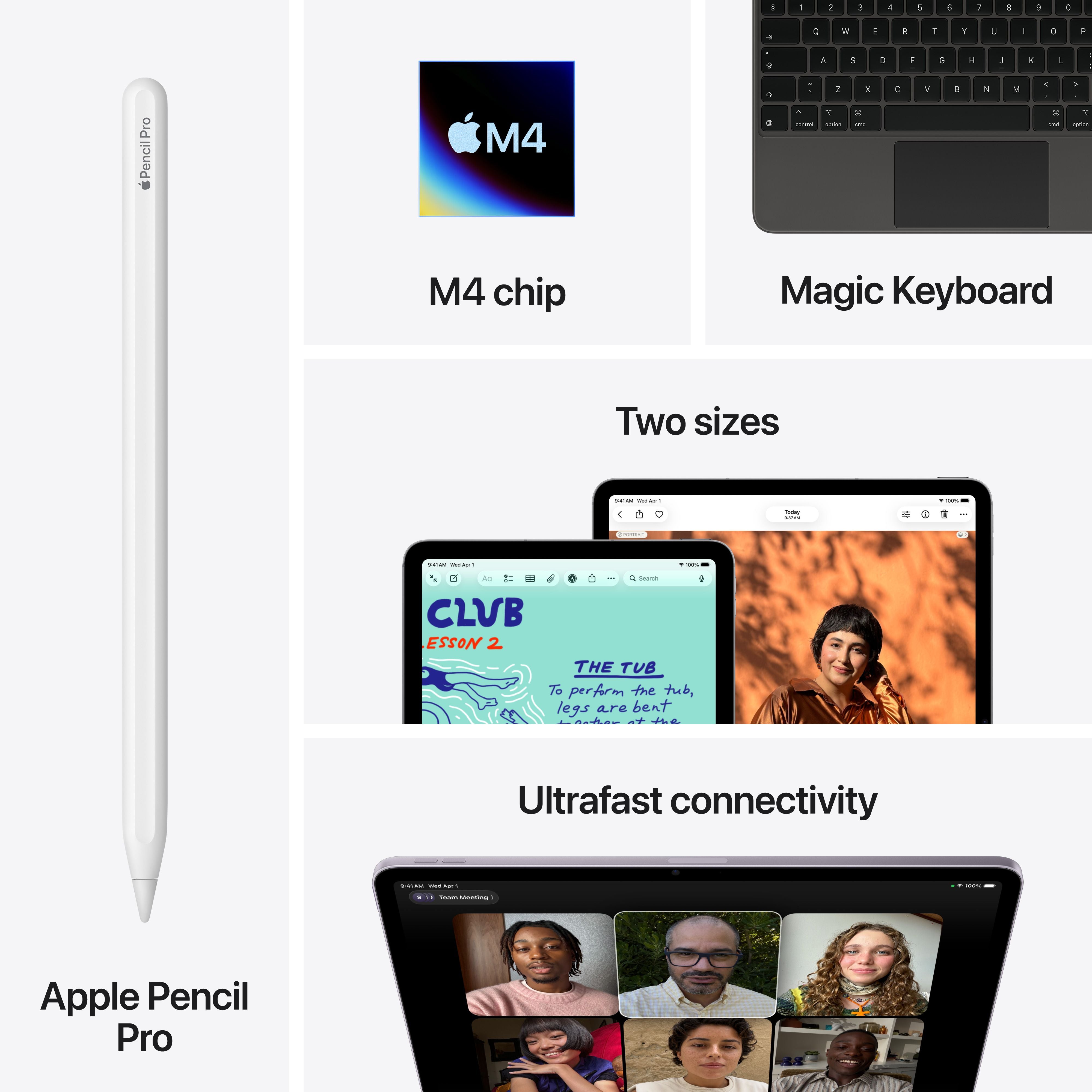 iPad Air 13-tommer Wi-Fi 256GB - Lilla (M4) – Eplehuset