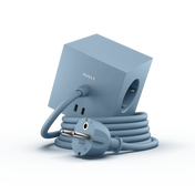 Avolt Square 1 30W Dual USB-C Stikkontaktforlenger - Haiblå