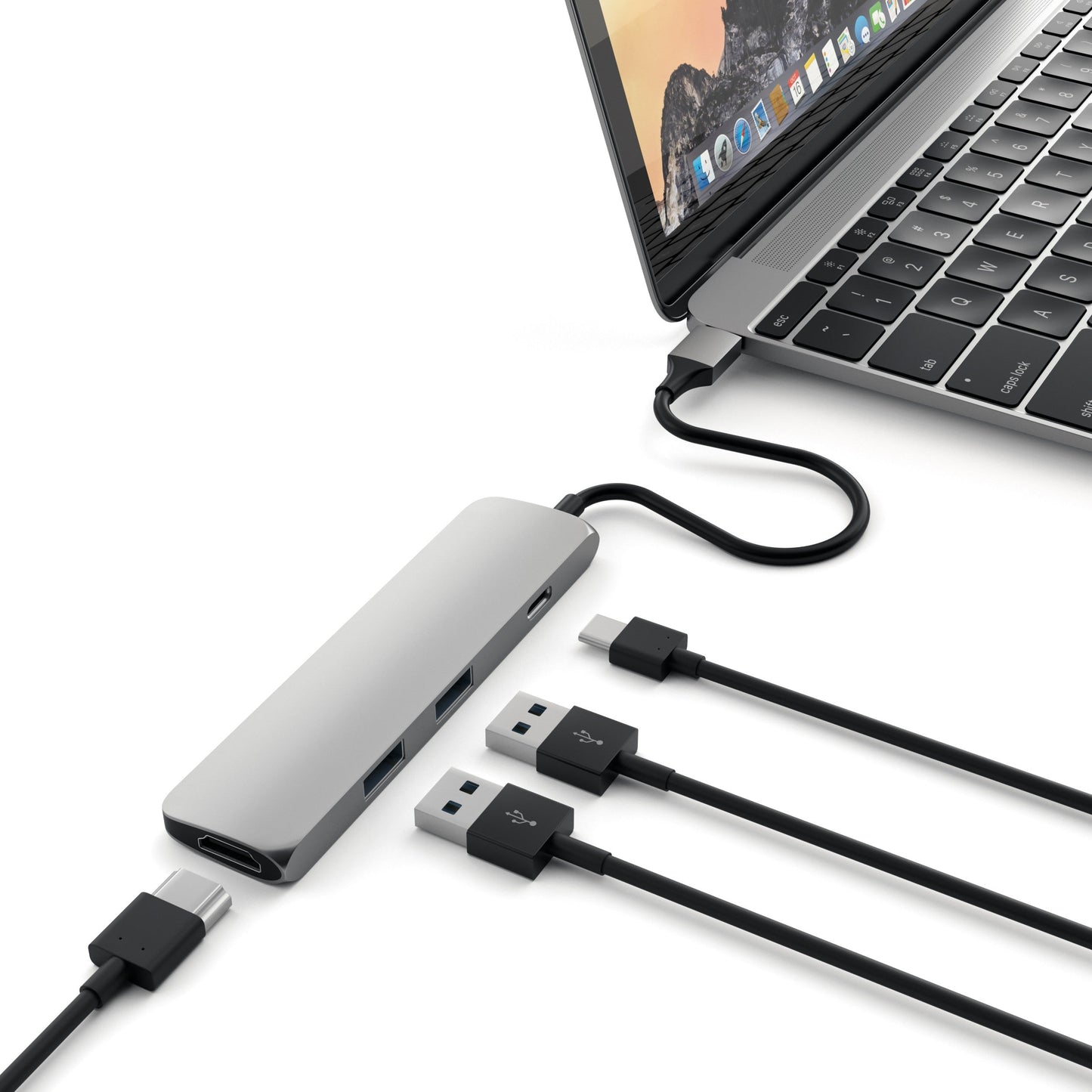 Satechi USB-C Multiport-adapter - Stellargrå