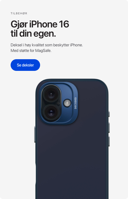 Deksel til iPhone 16 - begge