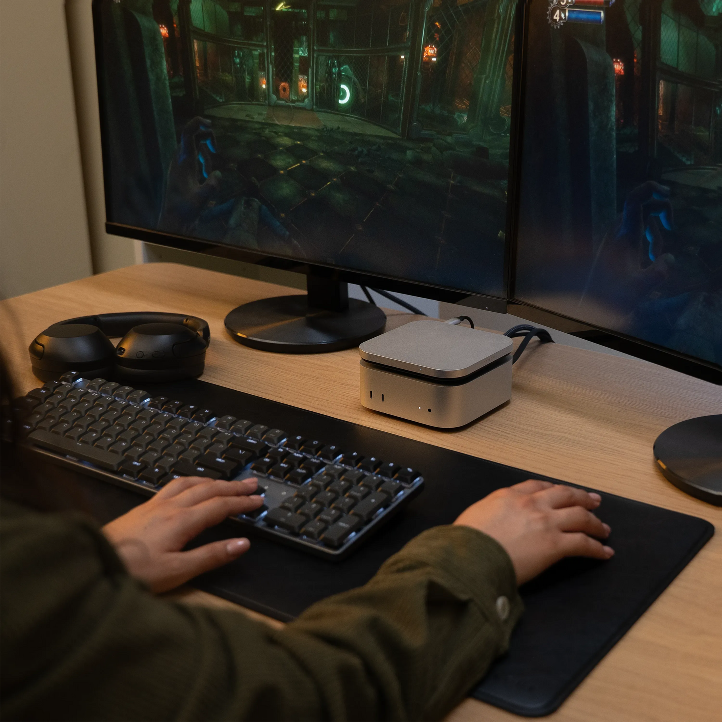 Satechi USB4 Slim NVMe SSD-kabinett til Mac mini