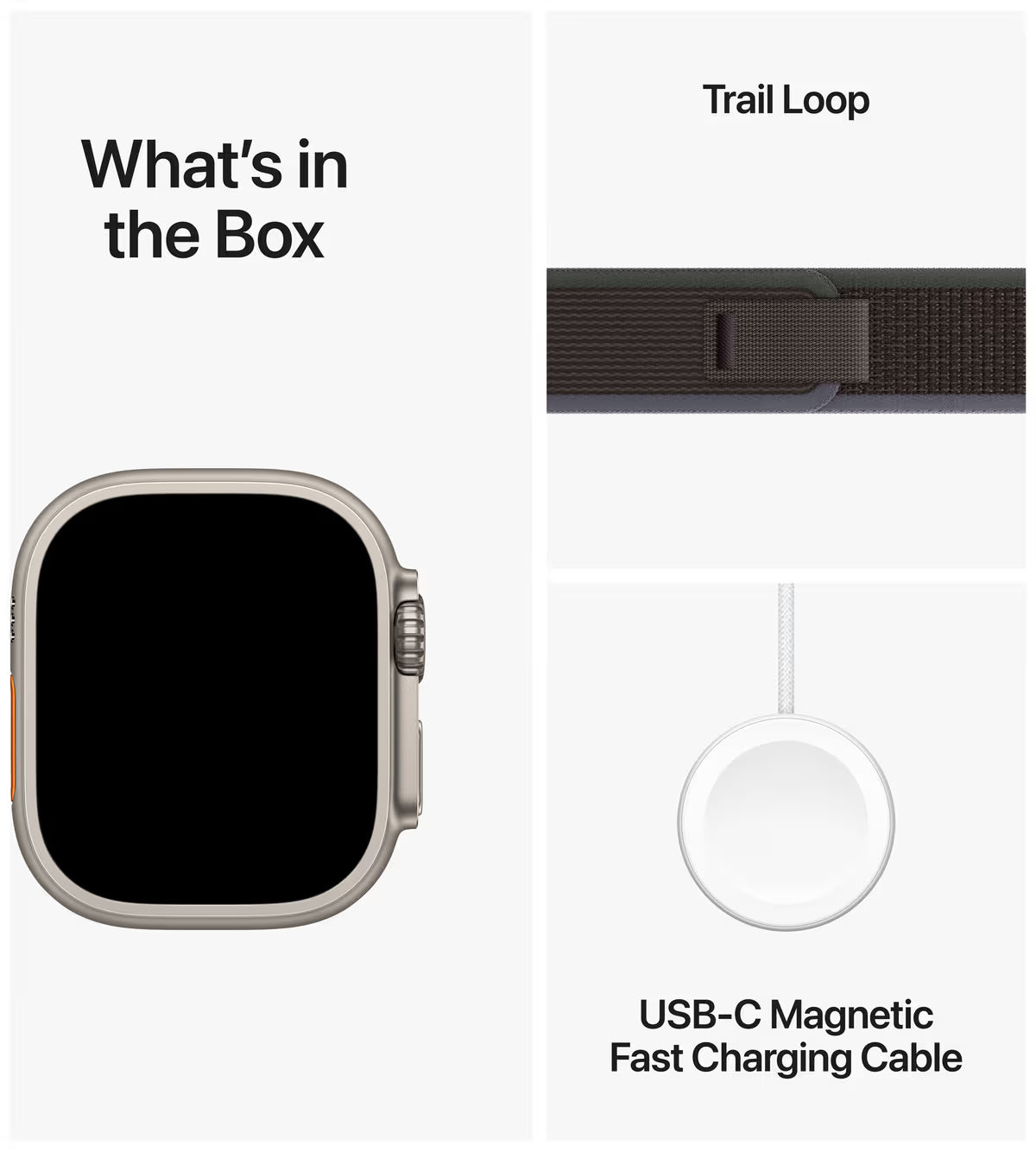 Apple Watch Ultra 2 GPS + Cellular 49mm Natural Titanium Case with Blue/Black Trail Loop - M/L