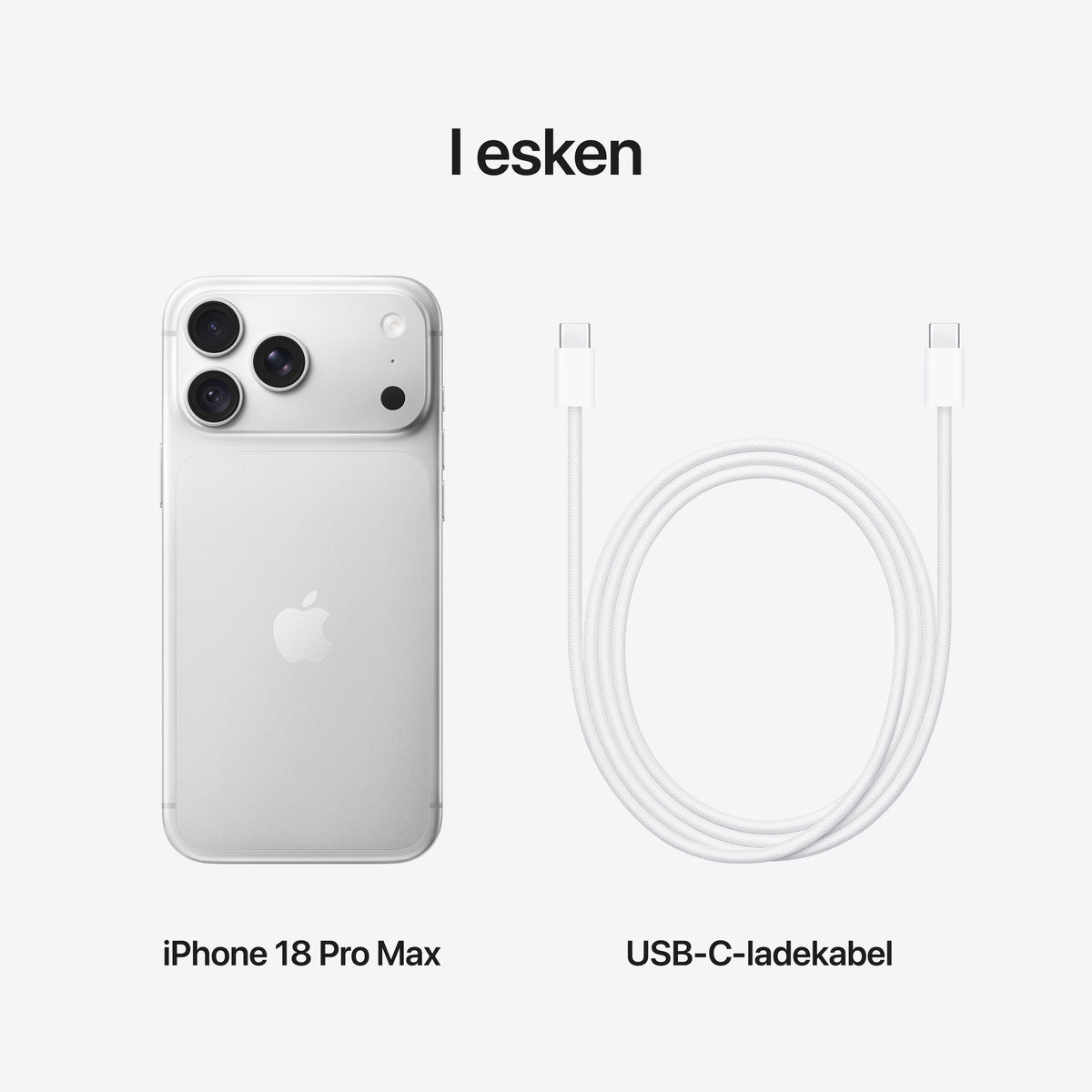 iPhone 18 Pro Max 1 TB - Sølv