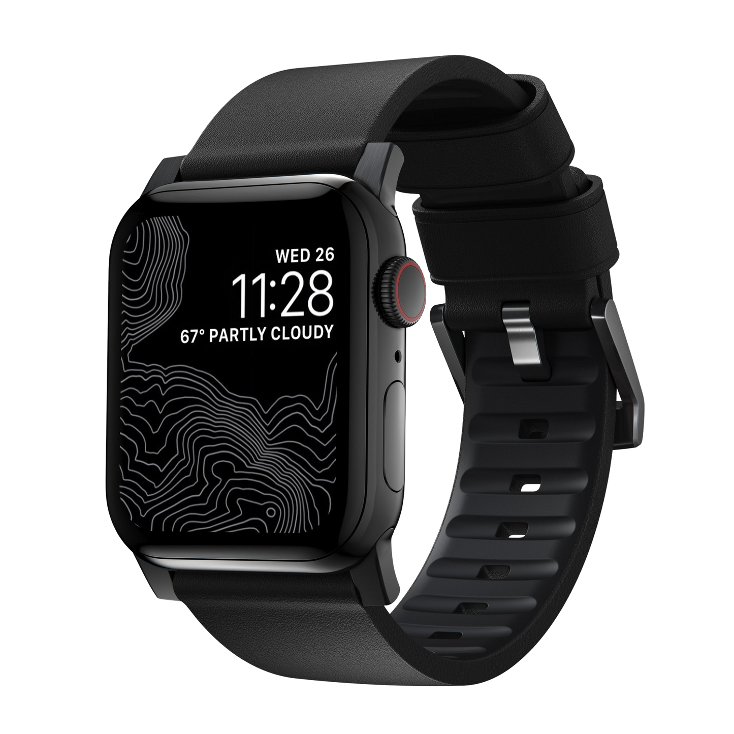 Nomad 44/42 mm Active Strap Pro skinnreim - Svart